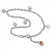 Silberdream SilberDream Fußkette Herz 25cm Zirkonia bernstein Silber SDF2015Y