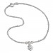 Silberdream SilberDream Fußkette Herz 25cm Zirkonia weiß Silber SDF2025W