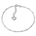 Silberdream SilberDream Fußkette Herz Offen 26cm 925 Sterling Silber SDF2096