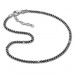 Silberdream SilberDream Fußkette Kugeln 27cm geschwärzt diamantiert 925 Silber SDF2164K