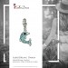 Silberdream SilberDream Glitzer Charm Delfin Hellblau Zirkonia Kristalle GSC516H