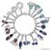 Silberdream SilberDream Glitzer Charm Doppelnote Herz Blau Zirkonia Kristalle GSC553B