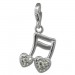 Silberdream SilberDream Glitzer Charm Doppelnote Herz weiß Zirkonia Kristalle GSC553W