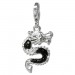 Silberdream SilberDream Glitzer Charm Drache schwarz Zirkonia 925 Silber GSC524S