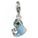 Silberdream SilberDream Glitzer Charm Fisch hellblau Zirkonia Kristalle GSC507H