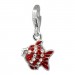 Silberdream SilberDream Glitzer Charm Fisch rot Zirkonia Kristalle Anhänger GSC564R