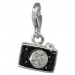 Silberdream SilberDream Glitzer Charm Fotoapparat schwarz Zirkonia Kristalle GSC560S