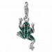 Silberdream SilberDream Glitzer Charm Frosch grün Zirkonia Kristalle 925er GSC521G