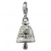 Silberdream SilberDream Glitzer Charm Glocke weiß Zirkonia Kristalle GSC575W