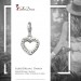 Silberdream SilberDream Glitzer Charm Herz Offen Weiß Zirkonia Kristalle GSC544W