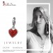 Silberdream SilberDream Glitzer Charm Herz Rot Zirkonia Kristalle GSC581R