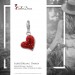 Silberdream SilberDream Glitzer Charm Herz Rot Zirkonia Kristalle GSC543R