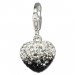Silberdream SilberDream Glitzer Charm Herz Zirkonias schwarz ICE GSC006