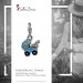 Silberdream SilberDream Glitzer Charm Kinderwagen Blau Zirkonia Kristalle GSC501H