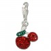 Silberdream SilberDream Glitzer Charm Kirschen Zirkonias 925 GSC308