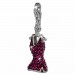 Silberdream SilberDream Glitzer Charm Kleid lila Zirkonia Kristalle GSC520V
