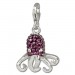 Silberdream SilberDream Glitzer Charm Krake lila Zirkonia Kristalle 925 GSC517V