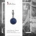Silberdream SilberDream Glitzer Charm Kugel 10mm Blau Zirkonia Kristalle GSC220B