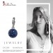 Silberdream SilberDream Glitzer Charm Kugel 10mm Blau Zirkonia Kristalle GSC220B