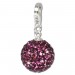Silberdream SilberDream Glitzer Charm Kugel lila Zirkonias GSC203