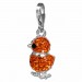 Silberdream SilberDream Glitzer Charm Küken orange Zirkonia Kristalle 925 GSC522O