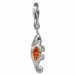 Silberdream SilberDream Glitzer Charm Leguan orange Zirkonia Kristalle 925 GSC535O