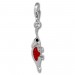 Silberdream SilberDream Glitzer Charm Leguan rot Zirkonia Kristalle 925 GSC535R