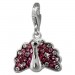 Silberdream SilberDream Glitzer Charm Pfau rosa Zirkonia Kristalle 925 Anhänger GSC551A