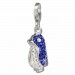 Silberdream SilberDream Glitzer Charm Pinguin blau Zirkonia Kristalle GSC533B