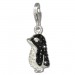 Silberdream SilberDream Glitzer Charm Pinguin schwarz Zirkonia Kristalle GSC533S