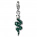 Silberdream SilberDream Glitzer Charm Schlange grün Zirkonia Kristalle GSC585G