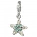 Silberdream SilberDream Glitzer Charm Seestern blau Zirkonias 925 GSC307