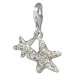Silberdream SilberDream Glitzer Charm Seesterne Aurora Zirkonias GSC102