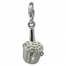 Silberdream SilberDream Glitzer Charm Sektkühler weiß Zirkonia Kristalle GSC573W