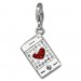Silberdream SilberDream Glitzer Charm Smartphone weiß Zirkonia Kristalle GSC577W