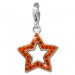 Silberdream SilberDream Glitzer Charm Stern offen orange Zirkonia Kristalle GSC556O
