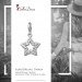Silberdream SilberDream Glitzer Charm Stern Offen Weiß Zirkonia Kristalle GSC556W