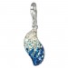Silberdream SilberDream Glitzer Charm Welle Zirkonias blau ICE GSC004