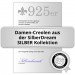 Silberdream SilberDream Glitzer Creole Oktagon Weiß 925er Silber Ohrring GSO481W