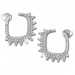 Silberdream SilberDream Glitzer Ohrstecker Fancy weiß 925er Silber Damen Ohrringe GSO488W