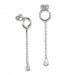 Silberdream SilberDream Glitzer Ohrstecker hängender Tropfen weiß 925 Silber Ohrring GSO512W