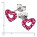 Silberdream SilberDream Glitzer Ohrstecker Herz Offen Pink 925er Silber GSO402P
