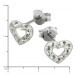 Silberdream SilberDream Glitzer Ohrstecker Herz Offen Weiß 925er Silber GSO402W