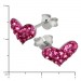Silberdream SilberDream Glitzer Ohrstecker Herz Pink 925er Silber GSO404P