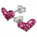 Silberdream SilberDream Glitzer Ohrstecker Herz pink 925er Silber GSO404P