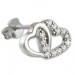 Silberdream SilberDream Glitzer Ohrstecker Herzen Zirkonia Weiß 925 Silber Ohrring GSO507W