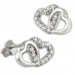 Silberdream SilberDream Glitzer Ohrstecker Herzen Zirkonia weiß 925 Silber Ohrring GSO507W
