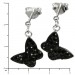 Silberdream SilberDream Glitzer Ohrstecker Schmetterling Schwarz Silber GSO401S