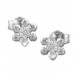 Silberdream SilberDream Glitzer Ohrstecker Schneeflocke weiß 925er Silber GSO484W