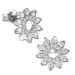 Silberdream SilberDream Glitzer Ohrstecker Sonne weiß 925er Silber GSO468W